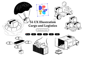 34 UX Illustration | Logistics, a Transportation Illustration by Directico Design Kit