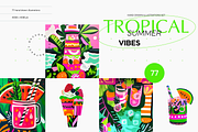 Poster Tropical Summer Vibes, a Seasonal Illustration by Lumeno (Thumbnail 1 of 6)