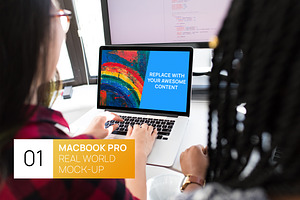 MacBook Retina Two Womans  Mockup
