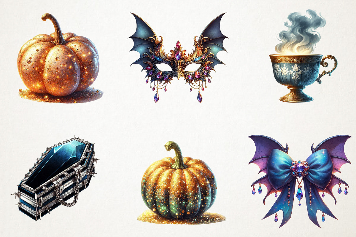 Elegant Halloween Clipart, an Illustration by RobertsArt (Photo 3 of 7)