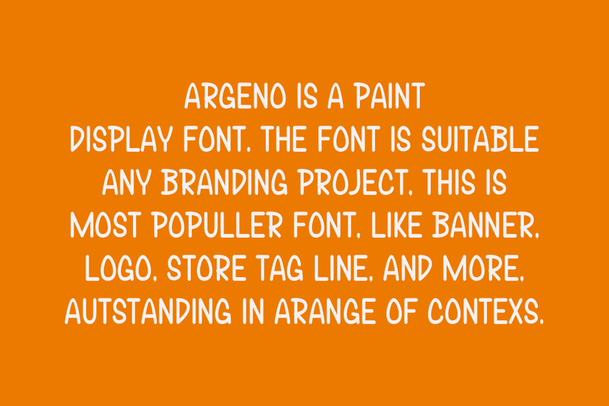 Argeno - Paint Font, a Sans Serif Font by QR Design Studio (Photo 4 of 7)