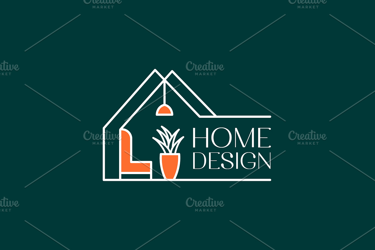 Home decoration interior logo design, a Branding & Logo Template by Amadul11 (Photo 1 of 5)