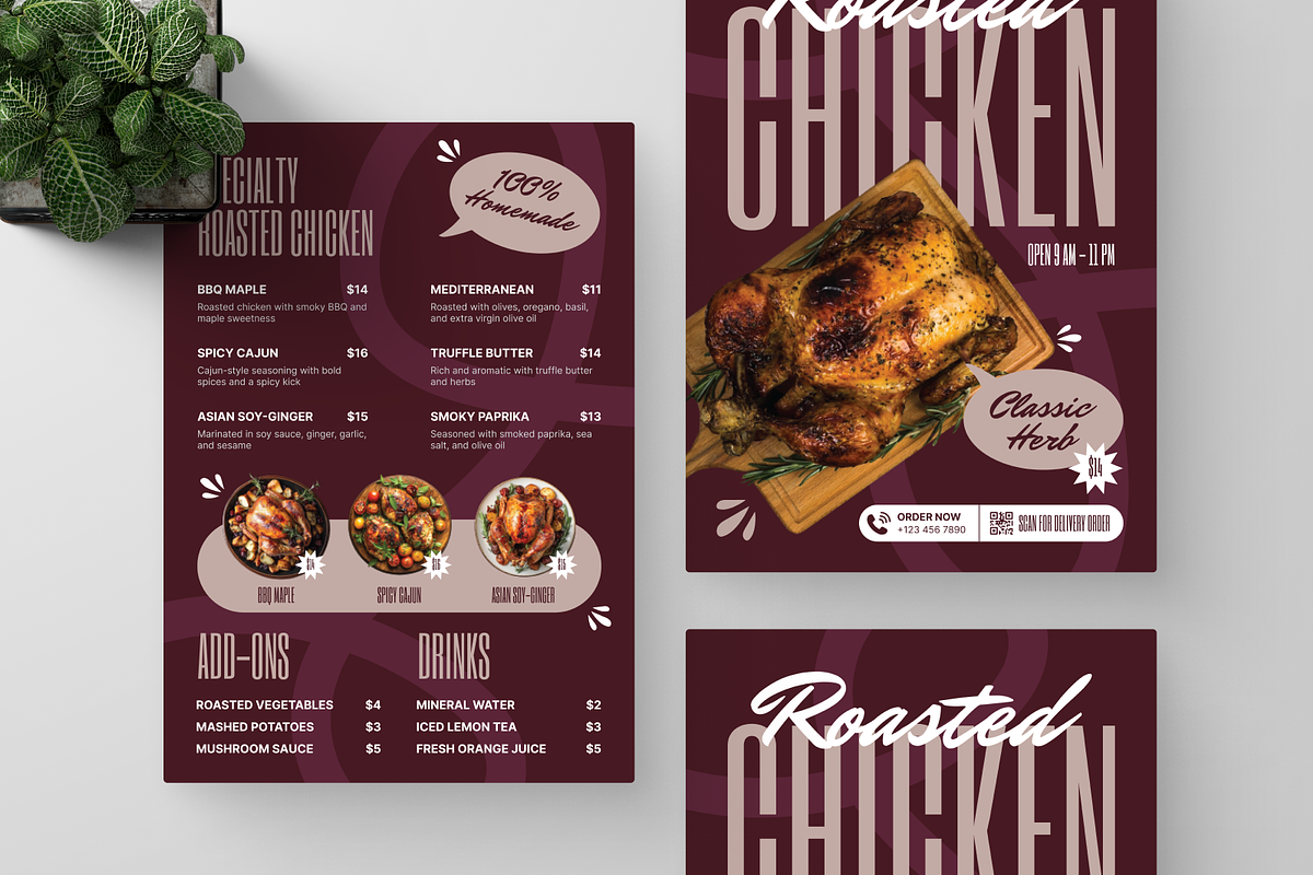 Roasted Chicken Menu, a Flyer Template by Annora Studio (Photo 6 of 6)