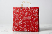 Seamless Christmas Line Pattern, a Pattern Graphic by Pulsecolor (Thumbnail 3 of 3)