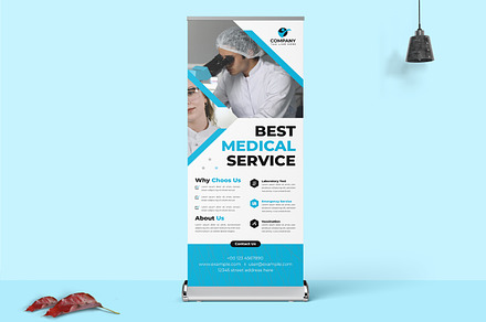 Medical Clinic Roll Up Banner, a Stationery Template by MightyDesign
