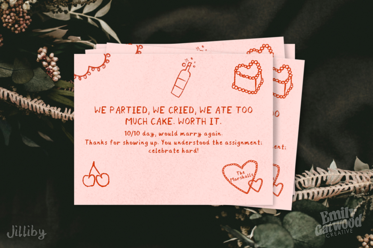 Jilliby // a hand-drawn rustic font, a Handwritten Font by EmilyGatwood (Photo 4 of 6)