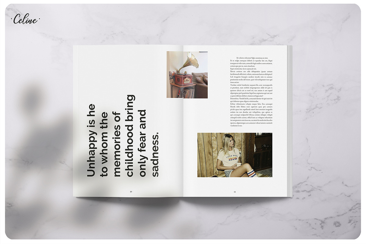 PIXEL Lookbook Memories Template, a Magazine Template by Celine Studio (Photo 3 of 9)