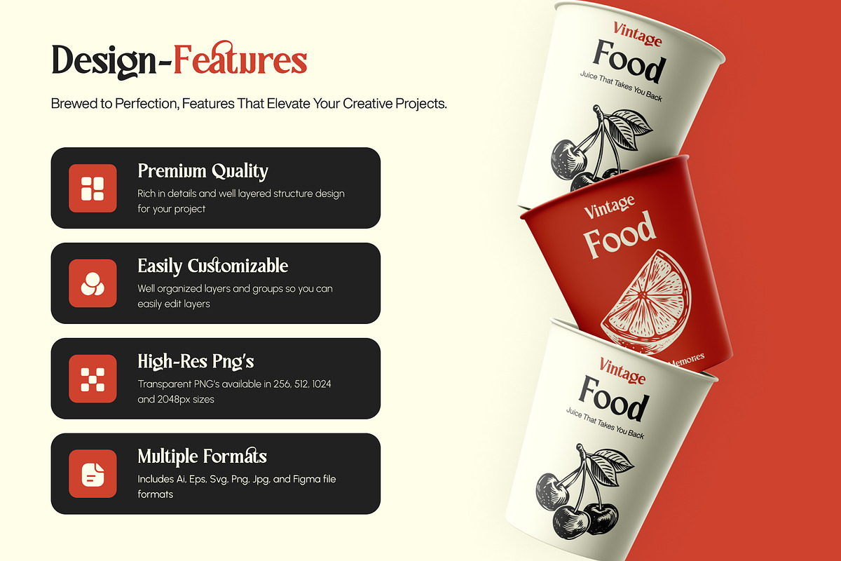 Vintage Food Illustration Set, a Food Illustration by Creative Stall (Photo 2 of 8)