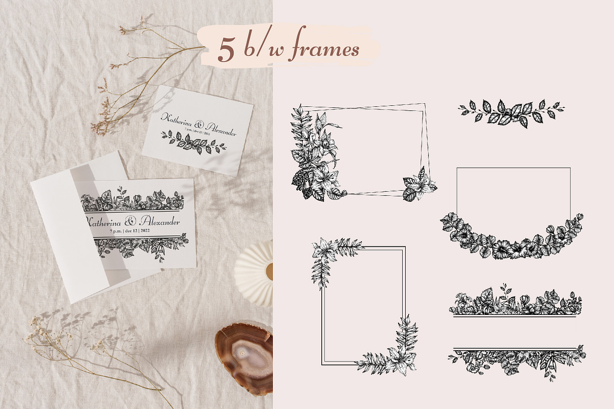 Digital Vintage Flowers, a Decorative Illustration by Onceli*art (Photo 5 of 14)