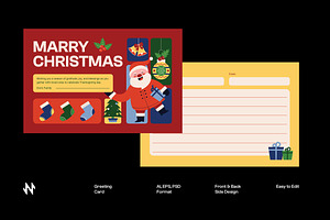 Christmas Greeting Card, a Card Template by Neermana