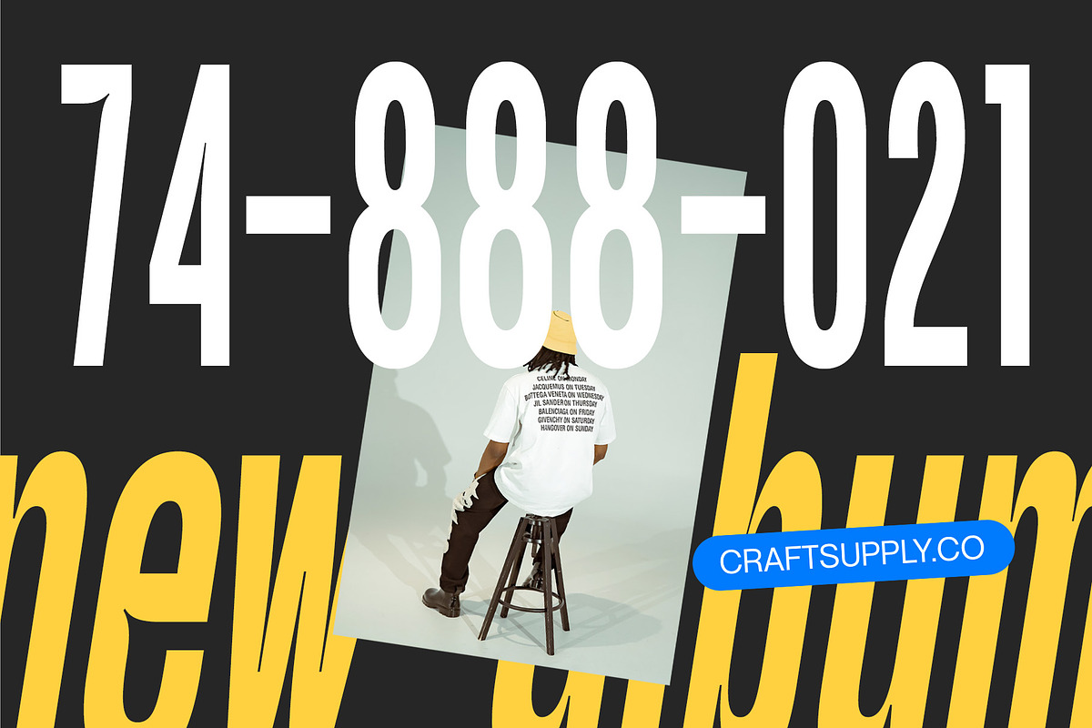 Galber - Compressed Sans Serif, a Sans Serif Font by Craft Supply Co. (Photo 5 of 8)