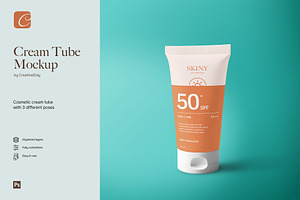 Cosmetic Cream Tube Mockup, a Packaging Mockup by Awwwai Design Co.