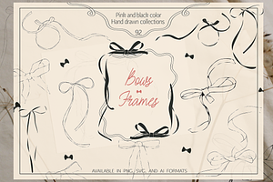 Elegant Bows & Frames – Clipart