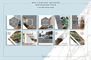 50 Mid-Century Modern Instagram Pack, a Social Media Template by Uno Bello Design Studio (Thumbnail 4 of 5)