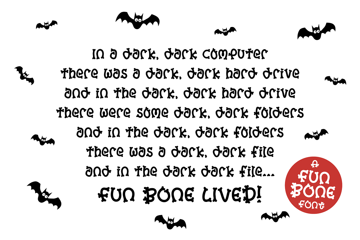FUN BONE FONT | a Halloween Font, a Symbol Font by Little Type Factory (Photo 8 of 14)