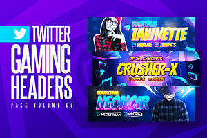Gaming Twitter Headers Pack 08