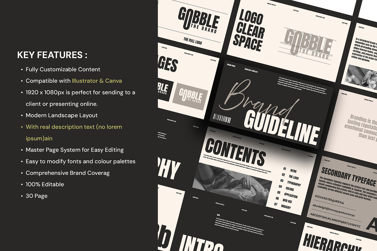 Gobble | Brand Guidelines Template, a Presentation Template by Artisan Vibes (Photo 9 of 9)