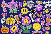 Groovy halloween Retro 70s style, a Decorative Illustration by Lucia Fox (Thumbnail 2 of 8)