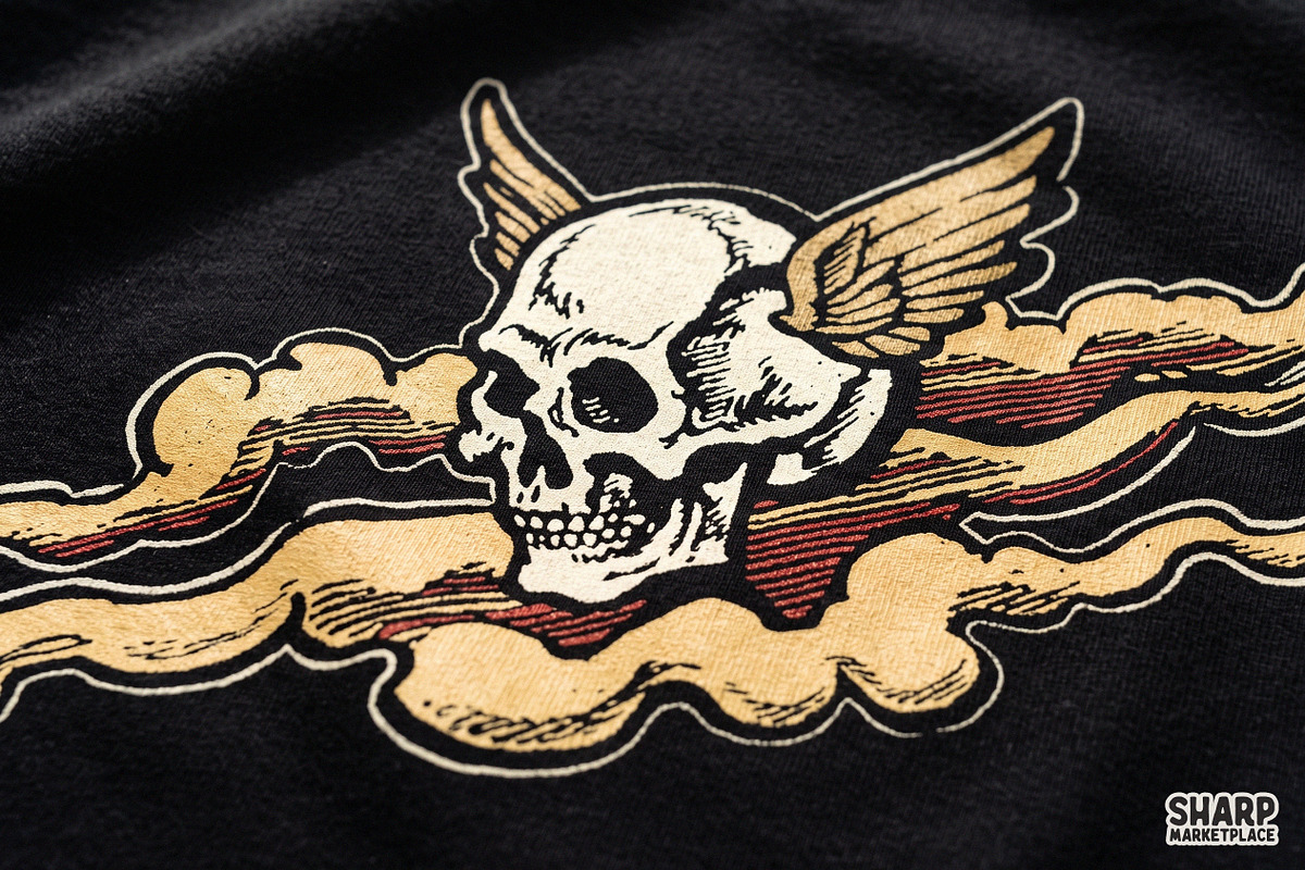 Flying Winged Skull Through Clouds, an Object Graphic by SharpMarketplace (Photo 4 of 4)