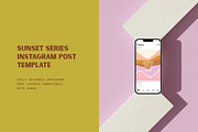 Sunset Series: Instagram Post Temp, a Social Media Template by Brighten Made (Thumbnail 1 of 6)