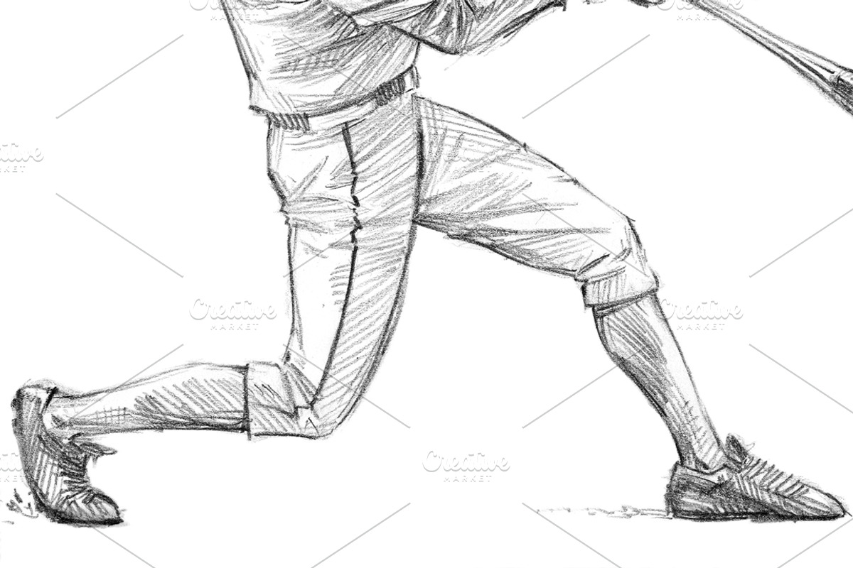 Sketchy baseball drawing set, an Illustration by RasterBird (Photo 4 of 17)