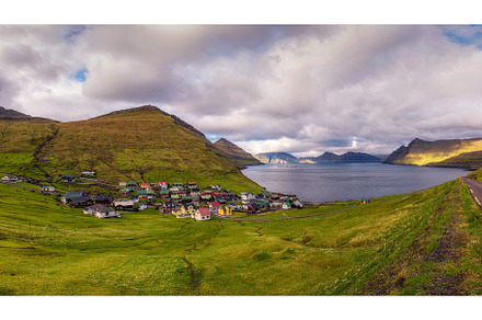 Panorama of mountains and ocean, a Nature Photo by Nick Fox