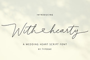 With Hearty - Heart Script Font, a Script Font by Typebae (Thumbnail 1 of 9)