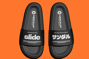 Slide Sandals Mockup