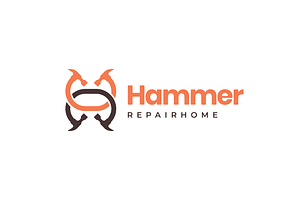 connecting hammer repair logo, a Branding & Logo Template by devastd