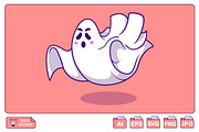 Cute Ghost Haunting Cartoon Vector, an Object Illustration by Artstorystudio (Thumbnail 1 of 3)