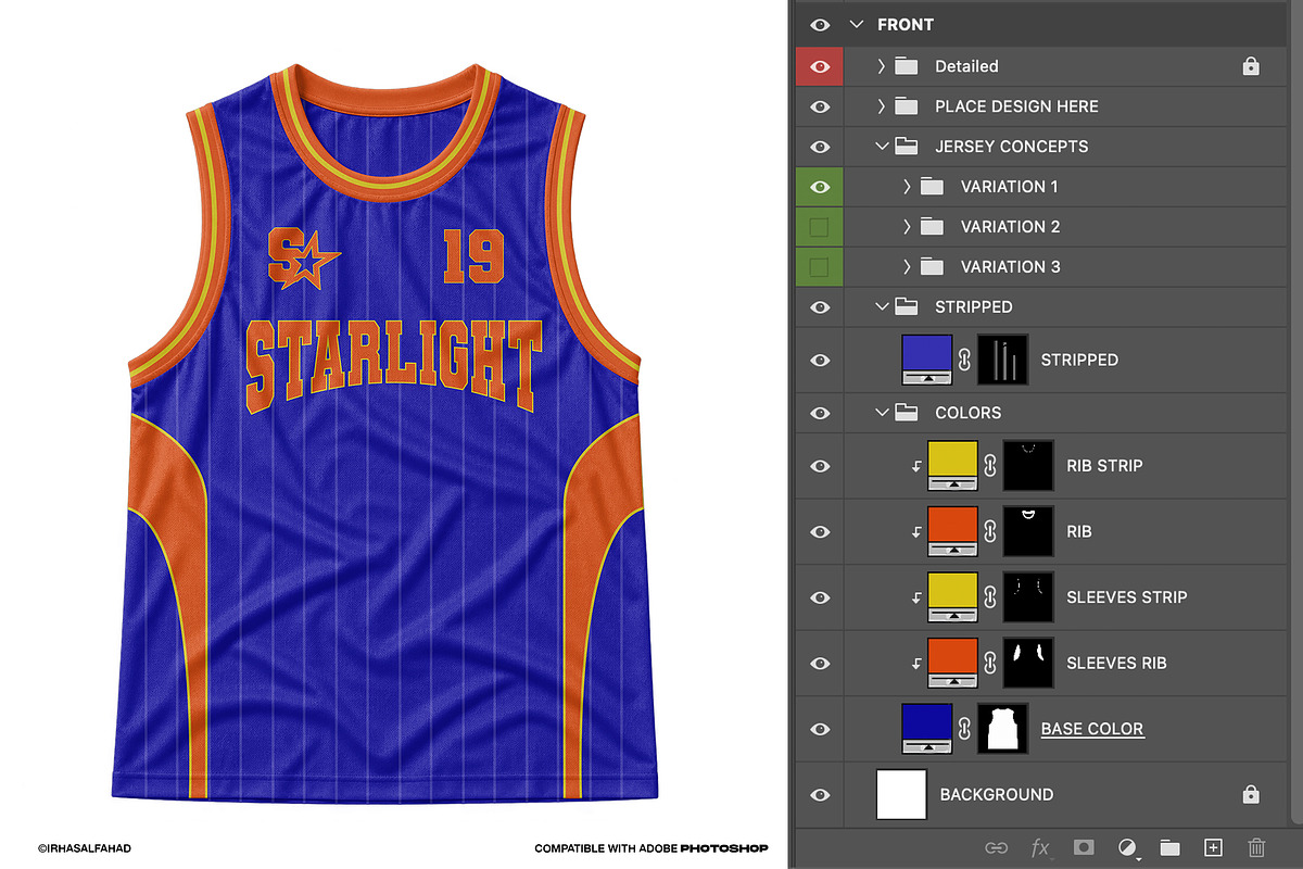 Basketball Jersey Mockup PSD, a Shirt Mockup by Irhasalfahad (Photo 7 of 9)