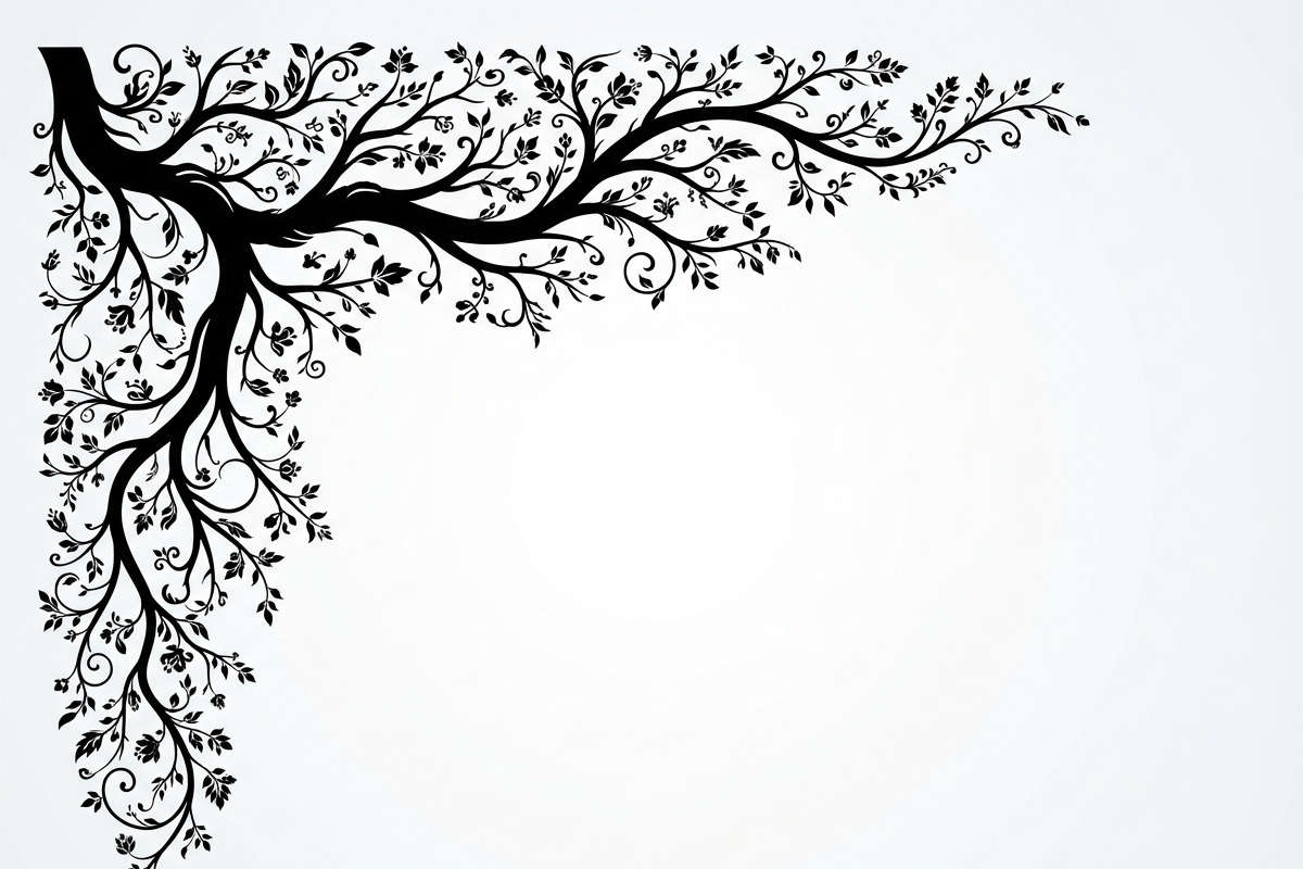 50 Tree Branch Corner Silhouette, a Decorative Illustration by Amazin_art (Photo 14 of 27)