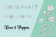 Floral Brushes|for Illustrator, a Brush Add-On by Karen J (Thumbnail 4 of 6)