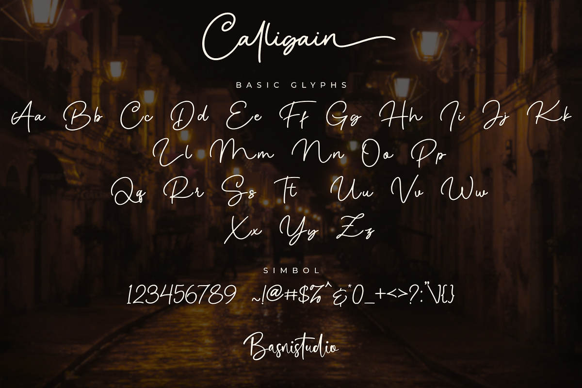Calligain Handwritten Font, a Handwritten Font by Basnistudio (Photo 9 of 11)
