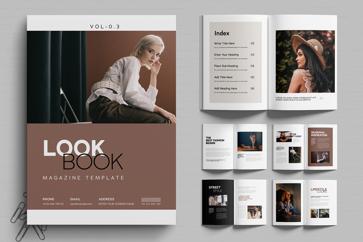 Look Book Layout for Fashion Catalog, a Brochure Template by MightyDesign (Photo 1 of 6)