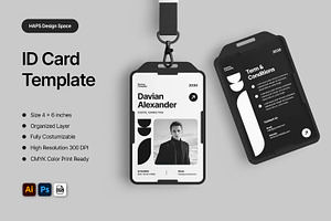 ID Card Template, a Stationery Template by Haps Space
