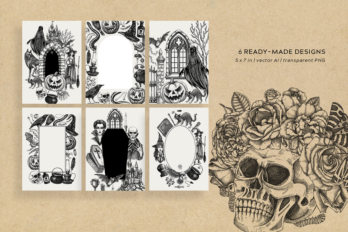Halloween & Witchcraft Vector Bundle, a Seasonal Illustration by Yevheniia (Photo 10 of 15)