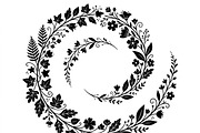 50 Elegant Floral Leaf Spiral Frame, a Decorative Illustration by Amazin_art (Thumbnail 19 of 39)