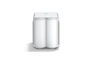 White Six 550ml Can Pack 3D Model, an Object 3D Model by rebrandy (Thumbnail 5 of 9)