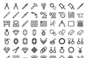 41 Jewelry Workshop Outline Icons, an Outline Icon by adenpinkstore (Thumbnail 2 of 8)