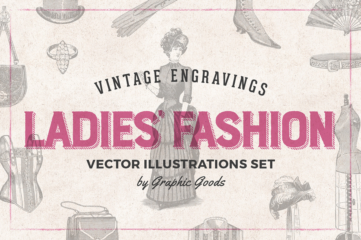 Ladies' Fashion Engravings, an Illustration by Graphic Goods (Photo 1 of 9)