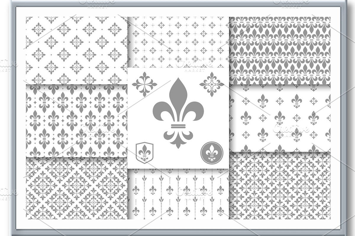 Geometric set of floral patterns, a Pattern Graphic by RODINA (Photo 3 of 3)