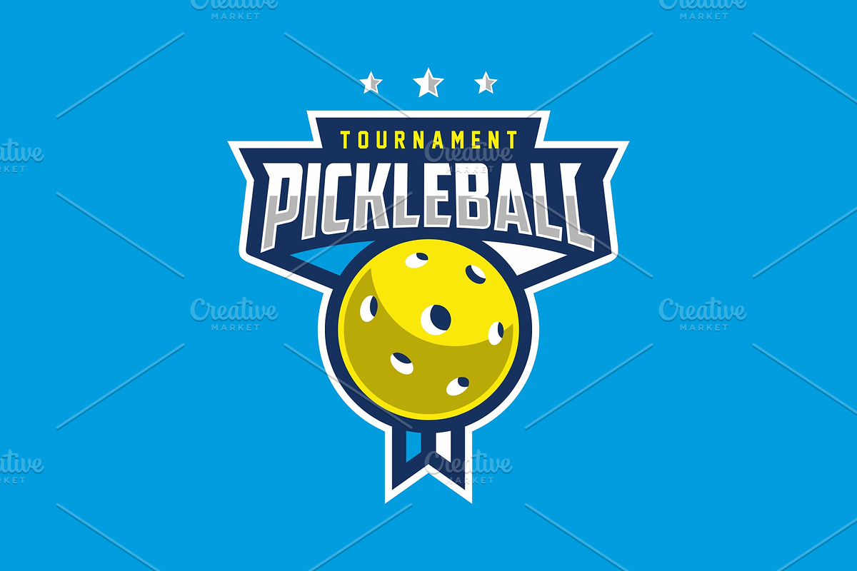 Pickleball badge logo, a Branding & Logo Template by swarnstudio
