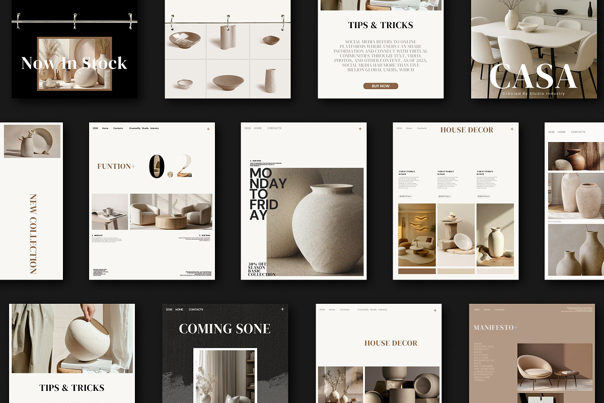 CASA / Interior Instagram Template, a Social Media Template by Studio Industry (Photo 1 of 11)