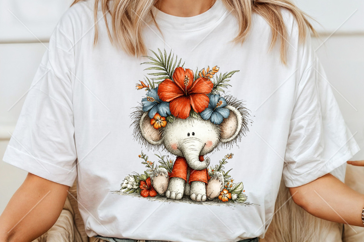 Whimsical Summer Animals Clipart, a Seasonal Illustration by Canvas Craft (Photo 6 of 10)