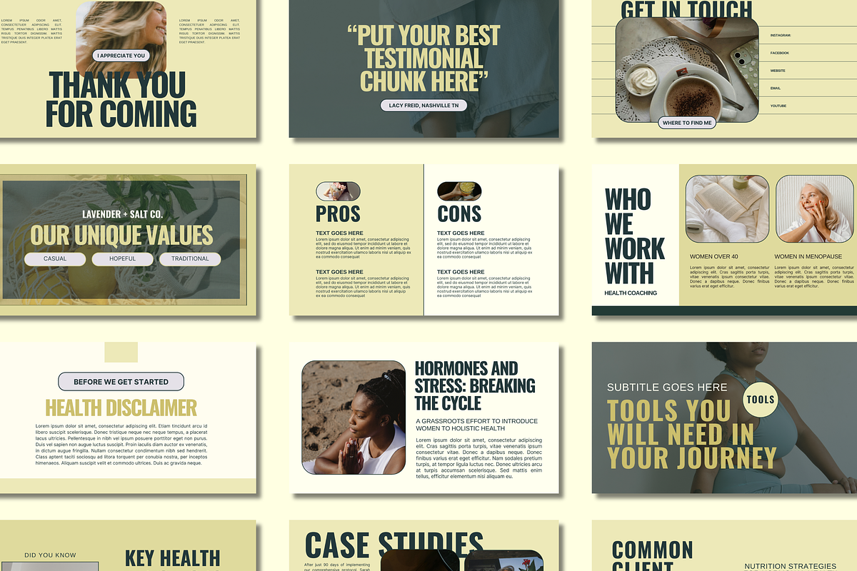 Modern Hormone Health Slide Deck, a Presentation Template by Solana Creative Co. (Photo 2 of 8)