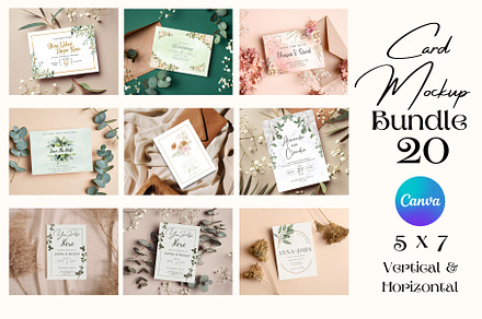 Minimalist 5x7 Card Mockup Bundle