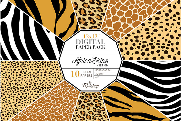 Digital Papers - Africa Skins Set 01 preview 4