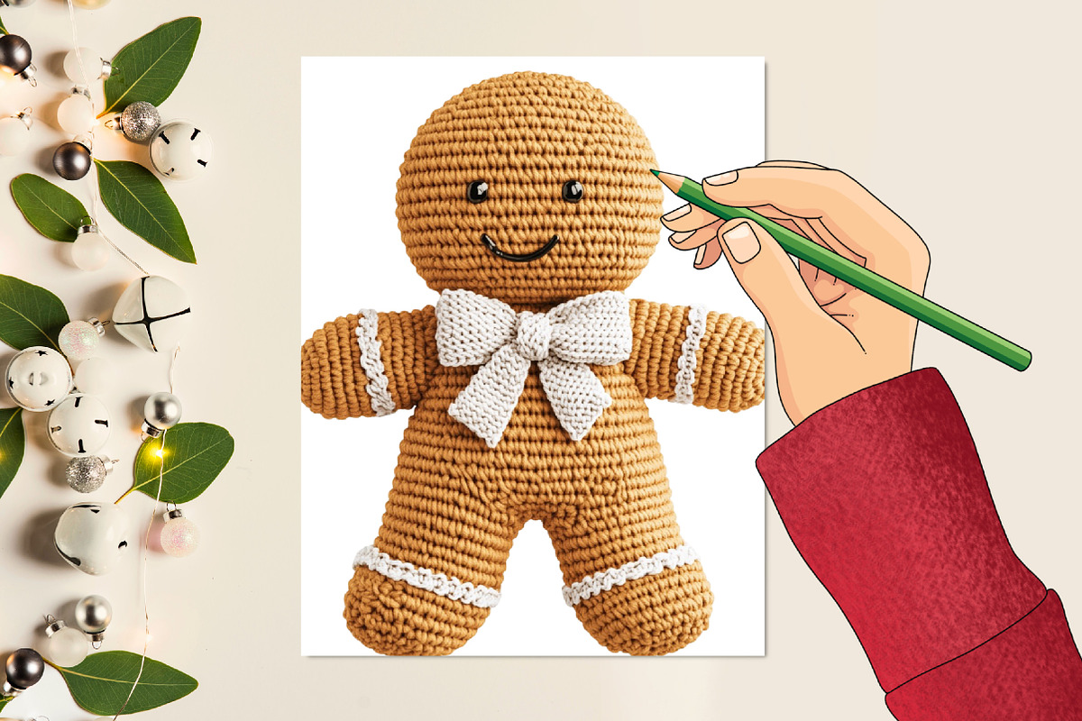 Yarn Crochet Christmas Clipart, an Illustration by designcity5 (Photo 5 of 5)