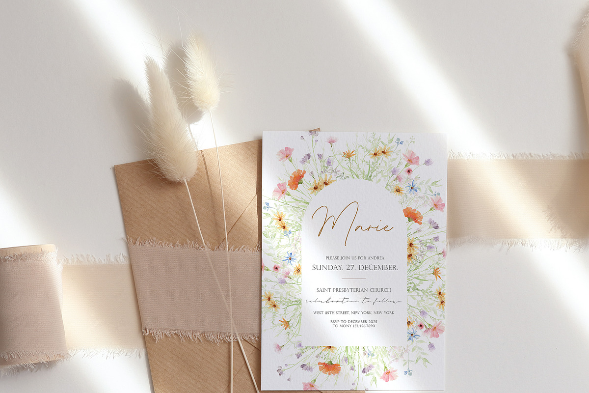 Watercolor AIRY WILDFLOWER Clipart, a Decorative Illustration by Beigetime (Photo 12 of 16)